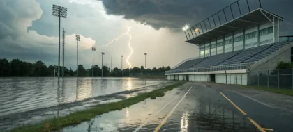 Infrastructure Threat: New Road Stadium Flooded After Storm Infrastructure Threat: New Road Stadium Flooded After Storm